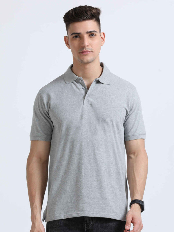 Classic Polo T-shirts Gray Melange