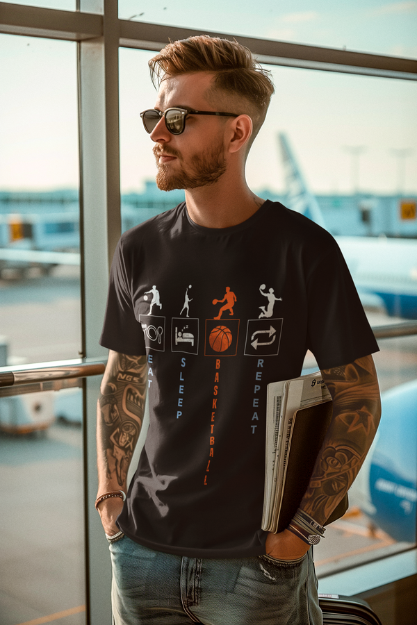 Basketball Graphic T-Shirt – Eat Sleep Basketball Repeat